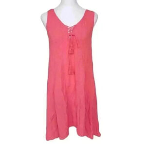 Paperdoll Asymmetrical Rayon Sleeveless Mini Dress